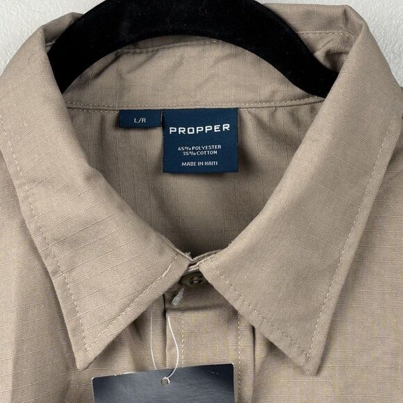 Propper® Men Tactical Shirt Large Long Sleeve Police Milt Work Uniform Button Up - Picture 5 of 10